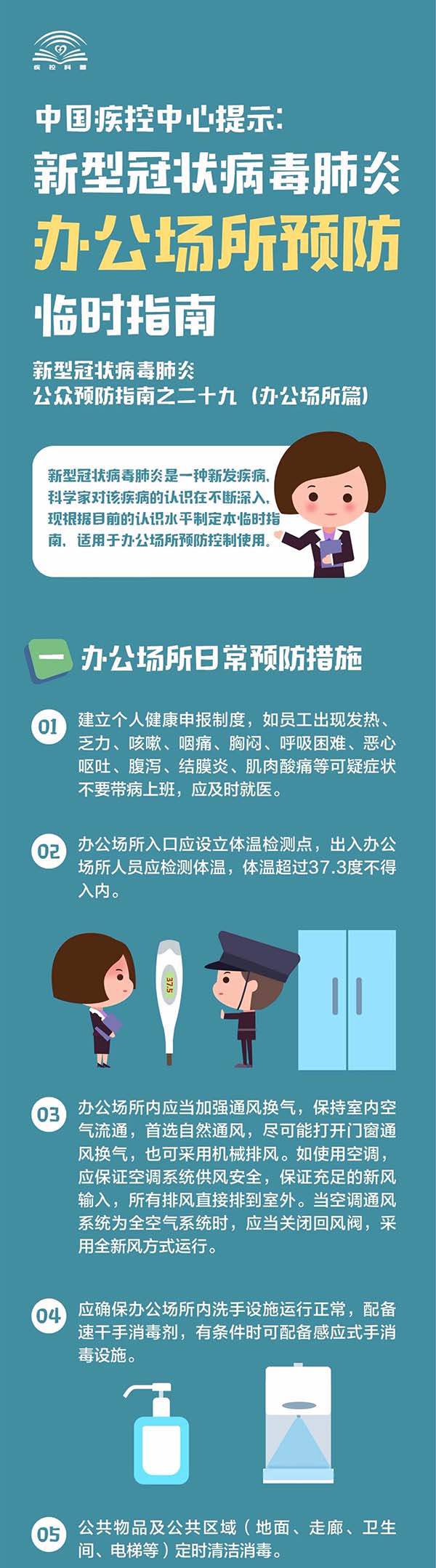 守望相助，共戰(zhàn)疫情新冠肺炎辦公場所防護篇